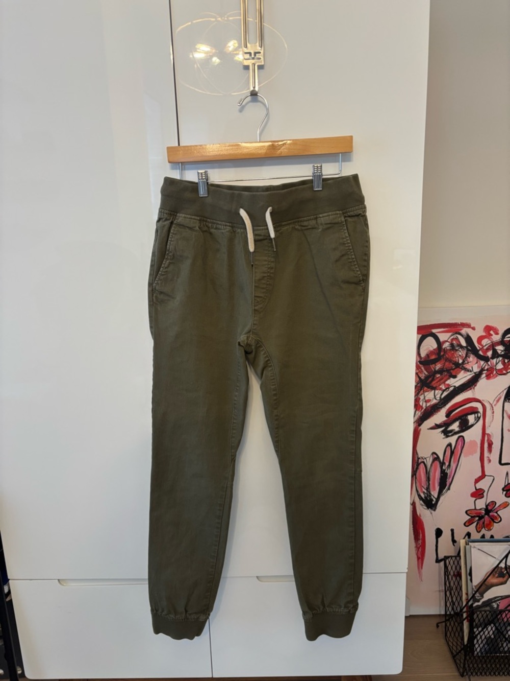 H&M Men's Olive Drawstring Joggers